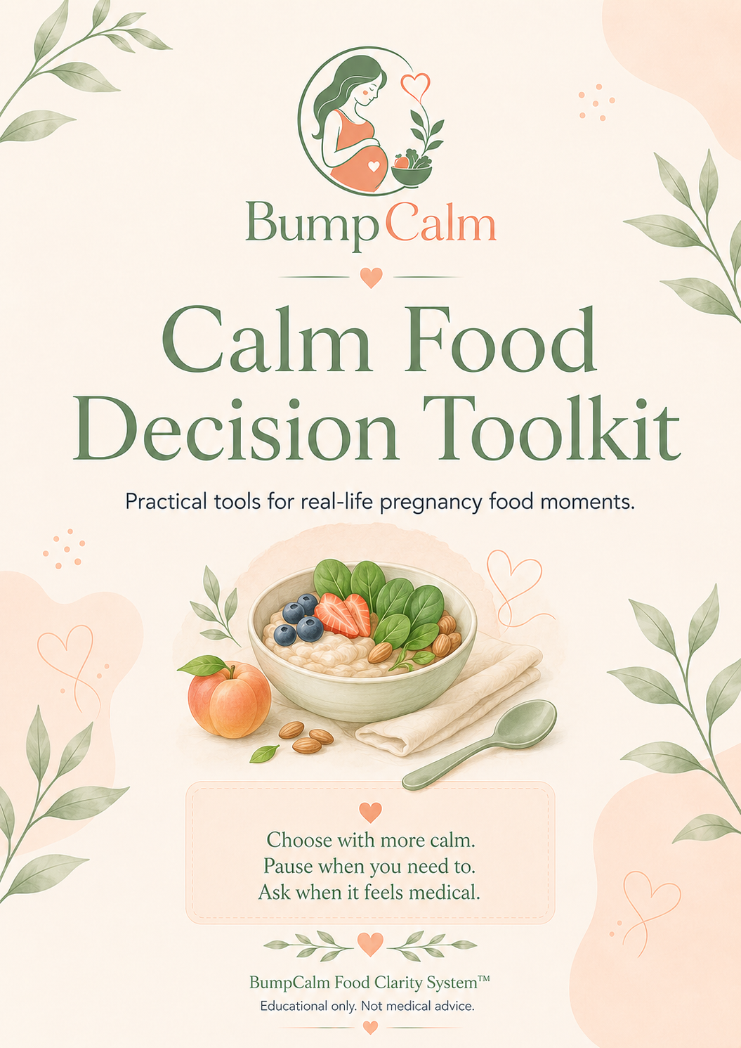 BumpCalm Calm Food Decision Toolkit cover
