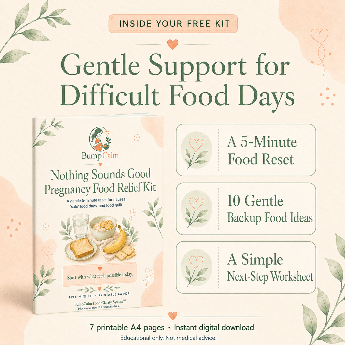 Nothing Sounds Good — Free Pregnancy Food Relief Kit - BUMPCALM
