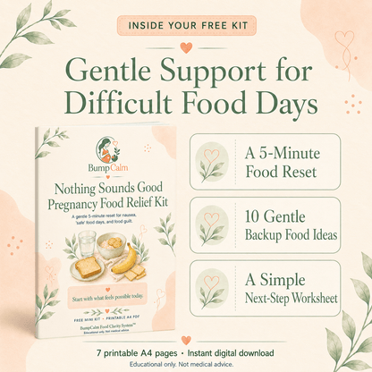Nothing Sounds Good — Free Pregnancy Food Relief Kit - BUMPCALM